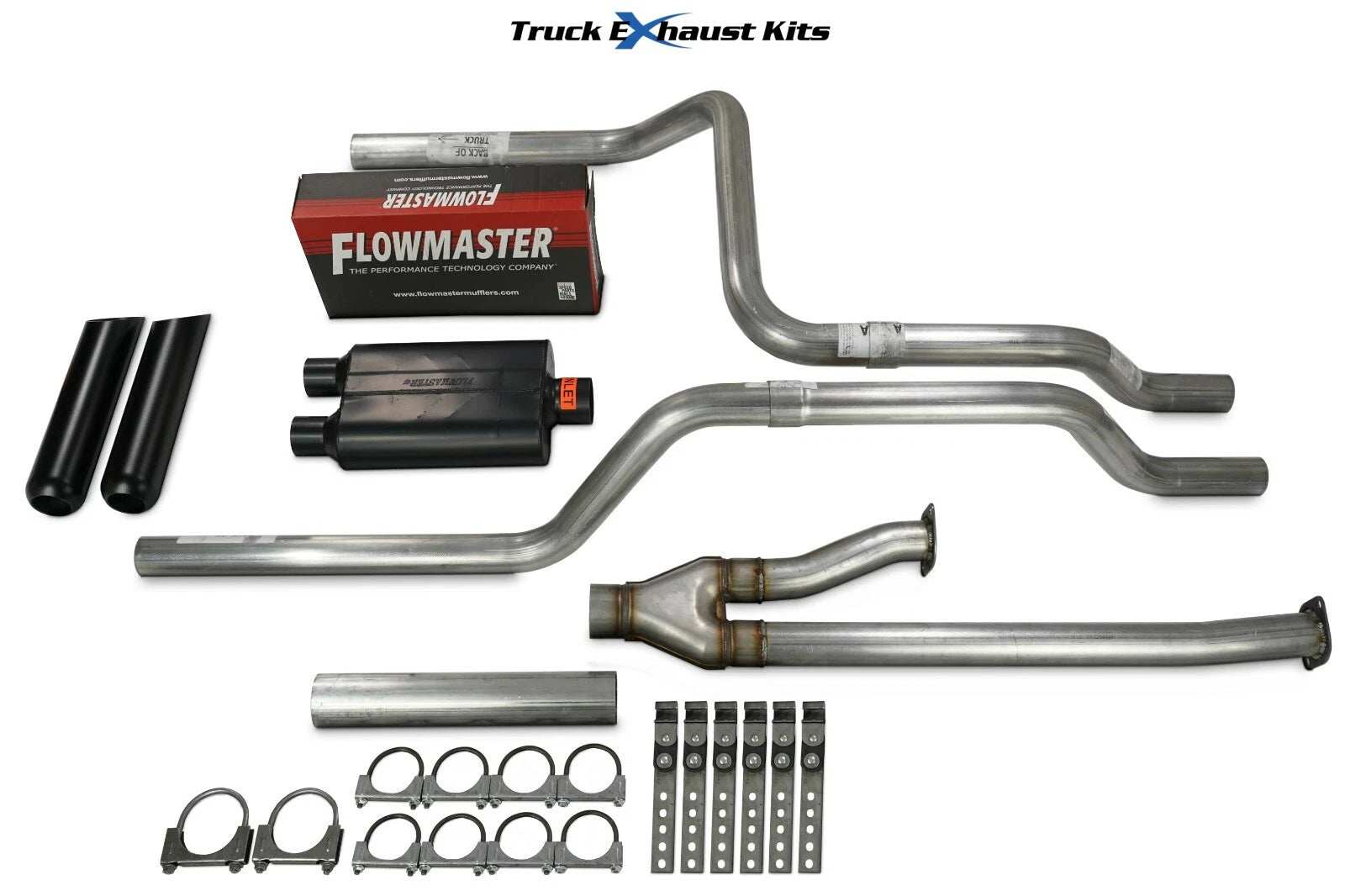 2.5" Dual Exhaust Kit for Toyota Tundra (2014–2021) 40 Series Black Tip