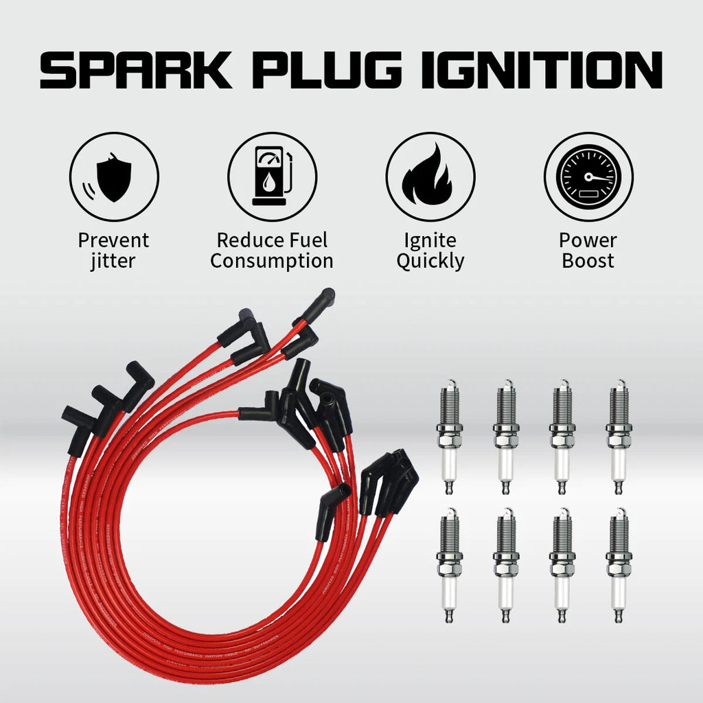 8 Spark Plugs + 8 Wires for GMC BBC Chevrolet (396-427-454-502)
