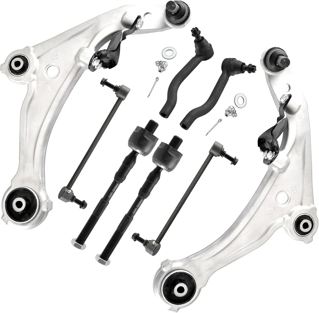 Set of 8 Suspension Kits for Nissan Altima (2007–2013) - Control Arms, Tie Rod, Sway Bar