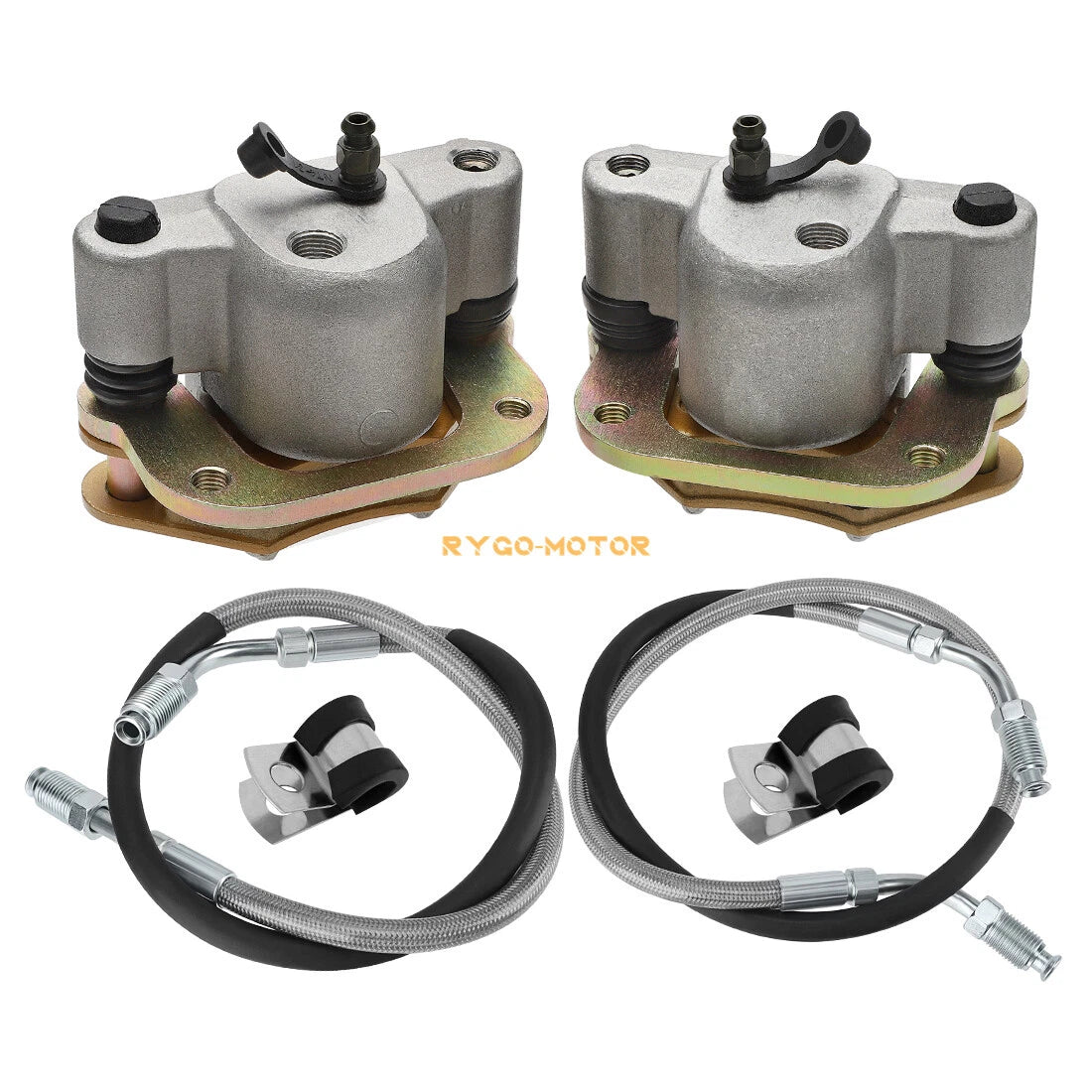 Front Brake Calipers & Lines for Polaris Trail Boss 250/350L Trail Blazer 250 (1990–2005)