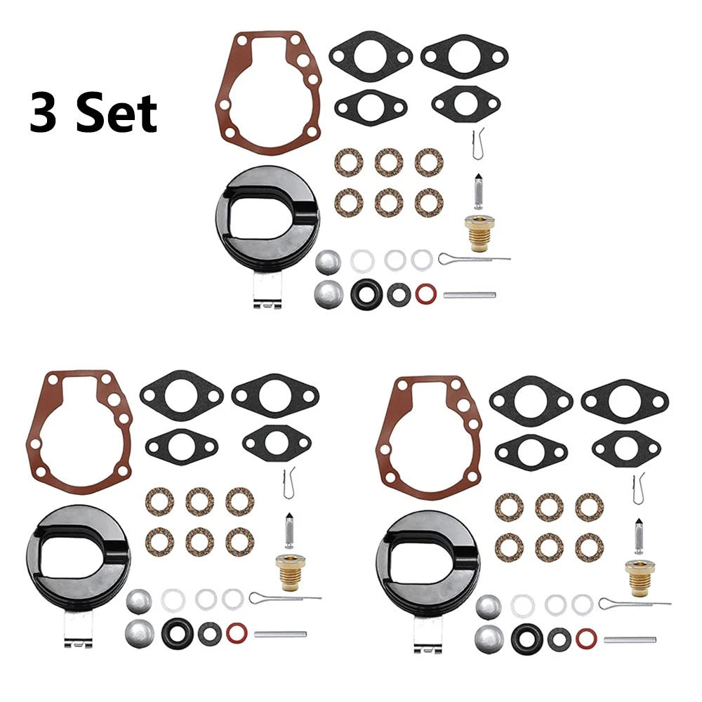 3X Carburetor Kit for Johnson Evinrude 1.5hp 2hp 3hp (18-7043, 382048)