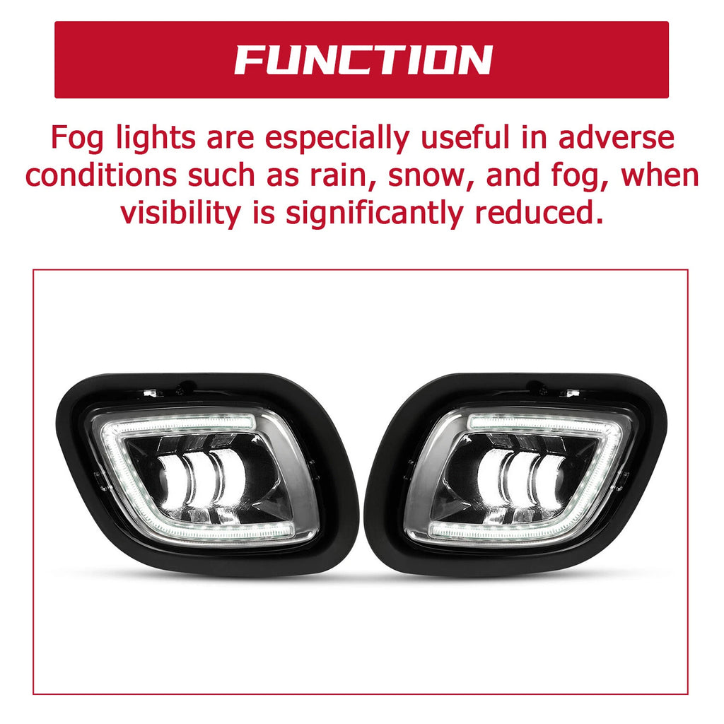 Set of 2 LED Projector Fog Lights for Freightliner Cascadia (2008–2017)