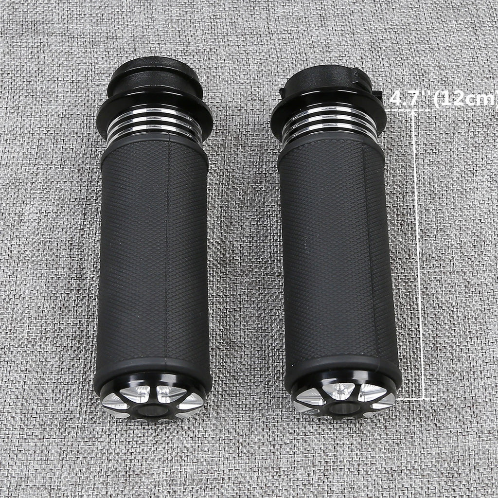 1'' Black CNC Handlebar Hand Grips for Harley Softail FLS FLST (1996–2015)