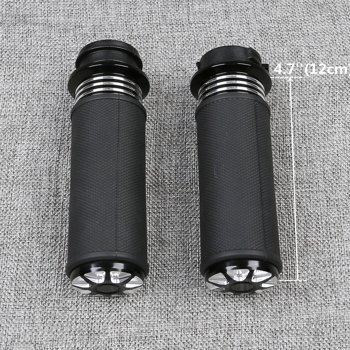 1'' Black CNC Handlebar Hand Grips for Harley Softail FLS FLST (1996–2015)