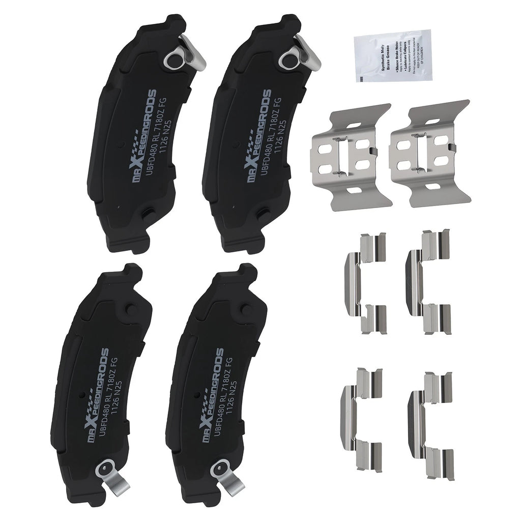 Set of 4 Rear Ceramic Brake Pads for Oldsmobile Bravada/GMC Jimmy/Sonoma (D729 P-729)