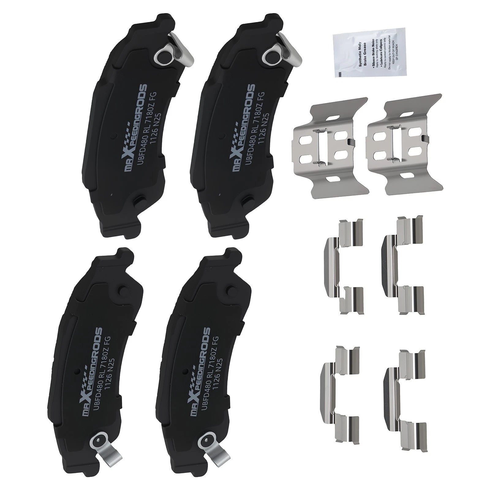 Set of 4 Rear Ceramic Brake Pads for Oldsmobile Bravada/GMC Jimmy/Sonoma (D729 P-729)