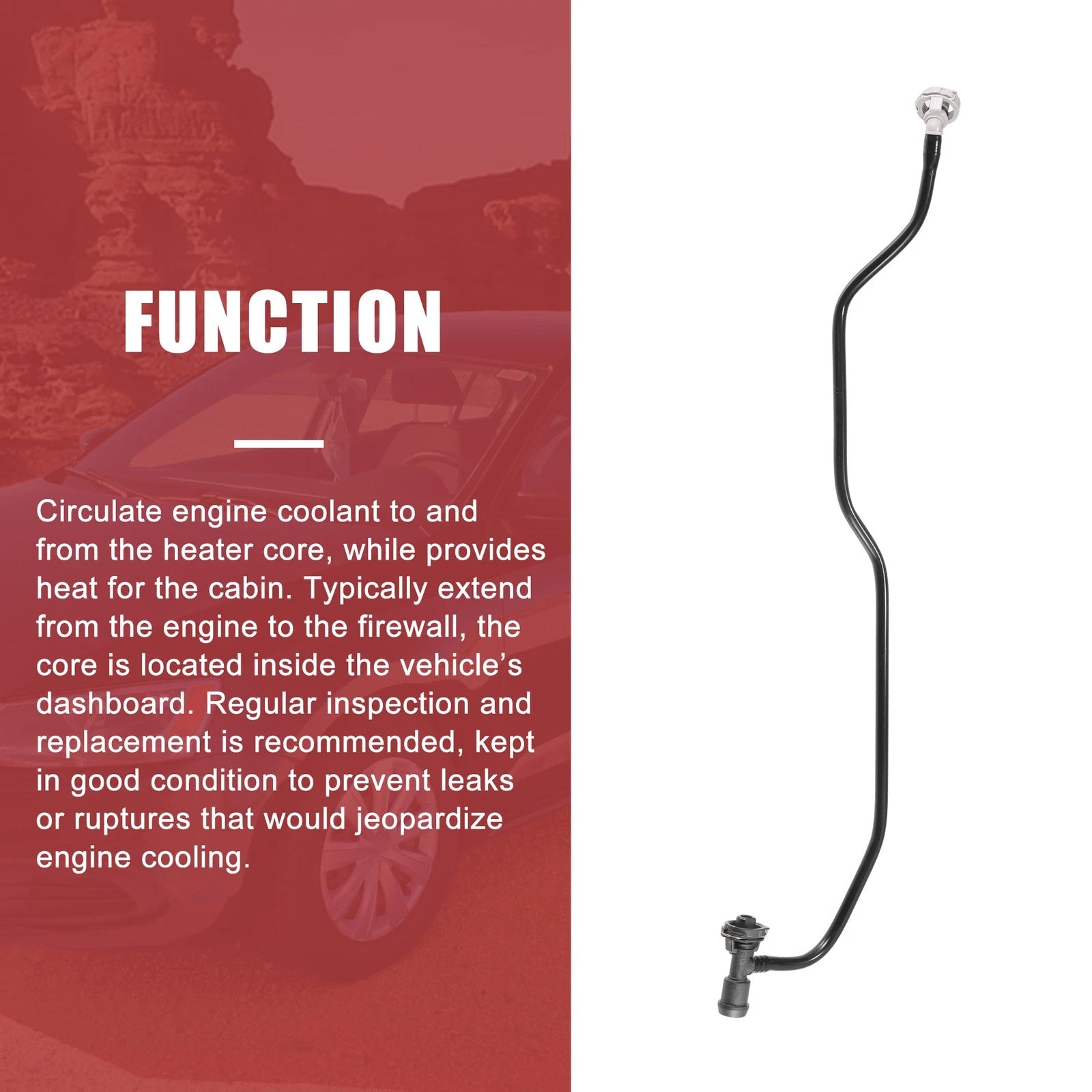Coolant Radiator Reservoir Hose for Audi A4 B9 (2016–2019)