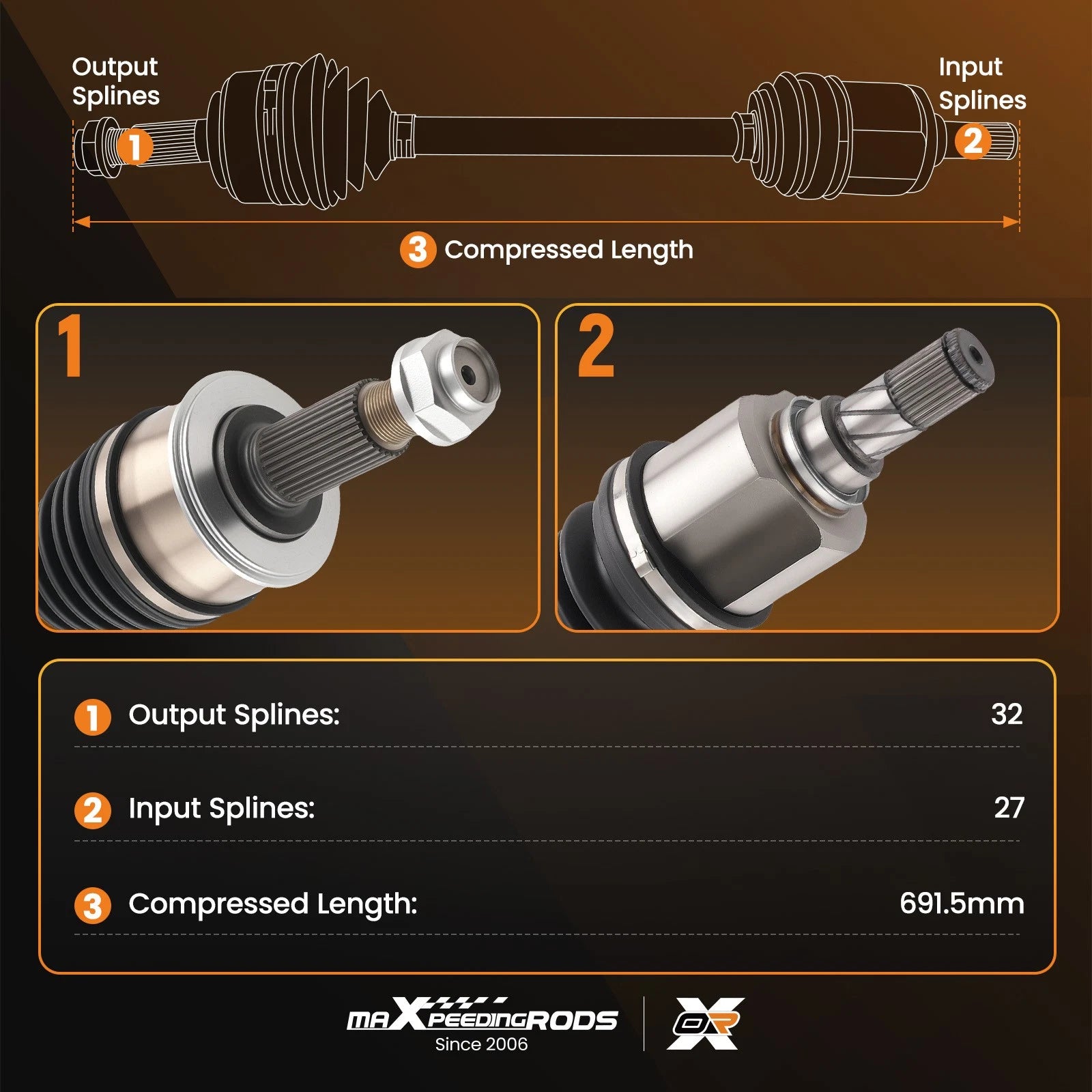 Front Left CV Axle Assembly for Nissan Altima (2019–2021) NCV53138