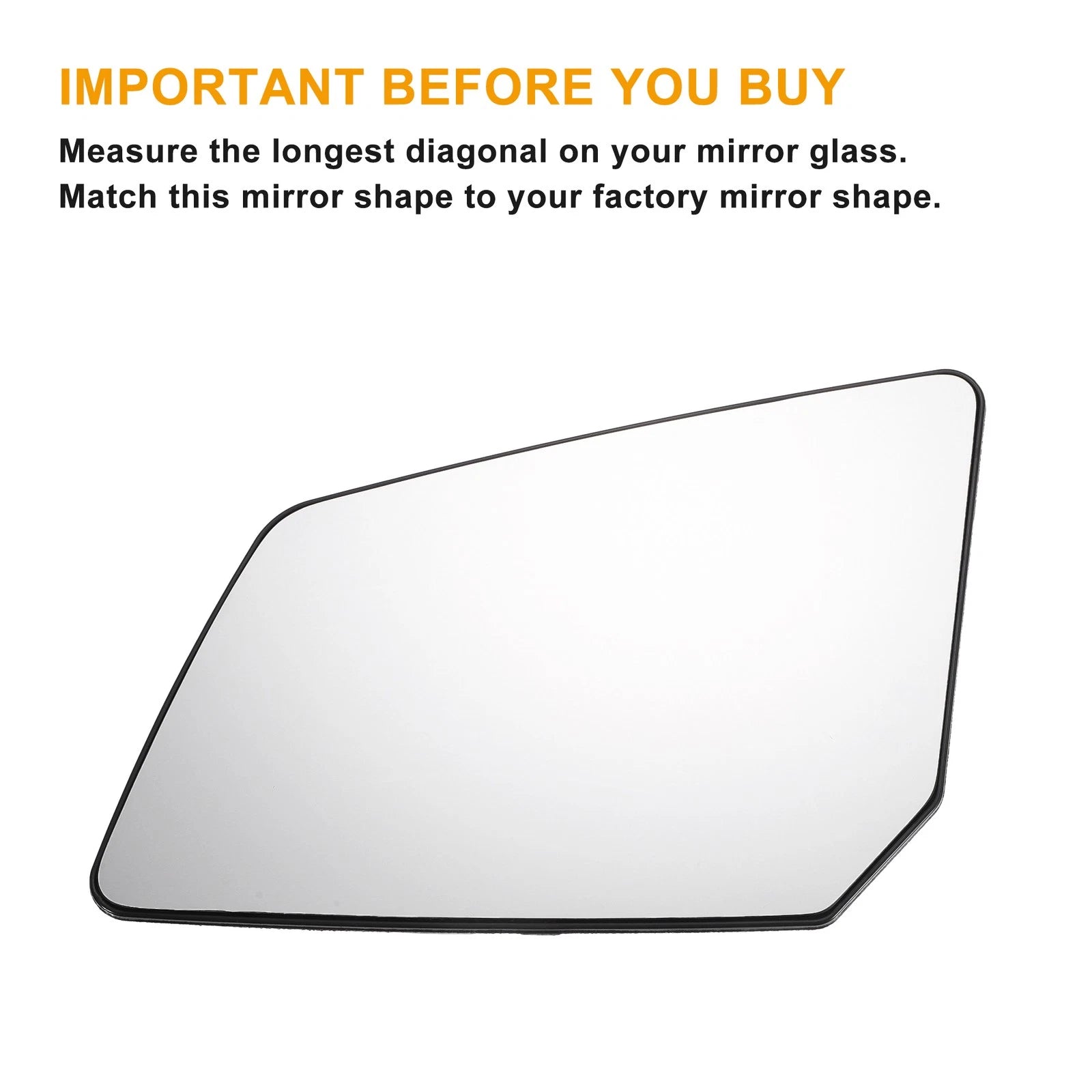 Left Side Heated White Mirror Glass for GMC Acadia, Chevrolet 