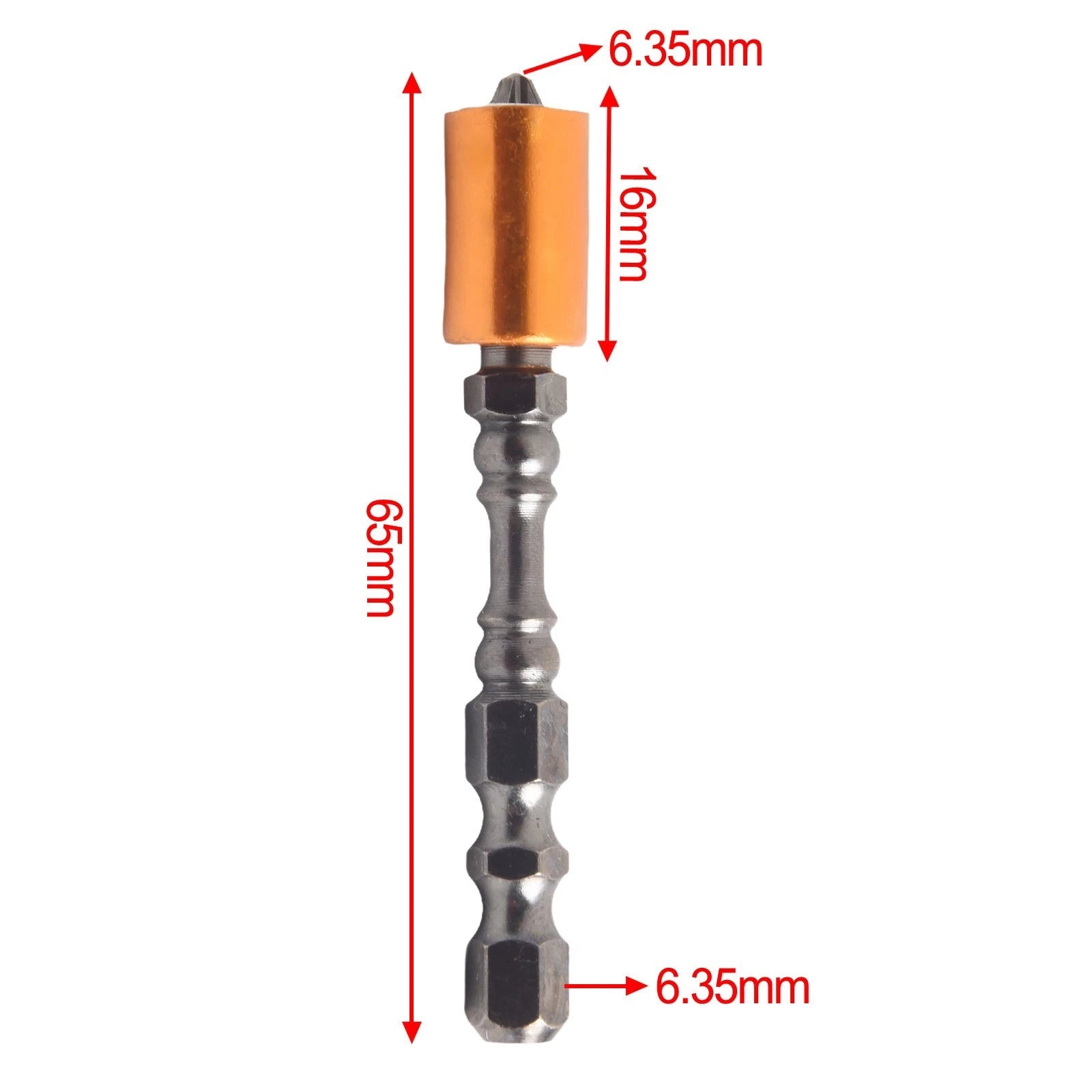 5pcs Magnetic Screwdriver Bit Set for Electric Screw Driver (65mm)