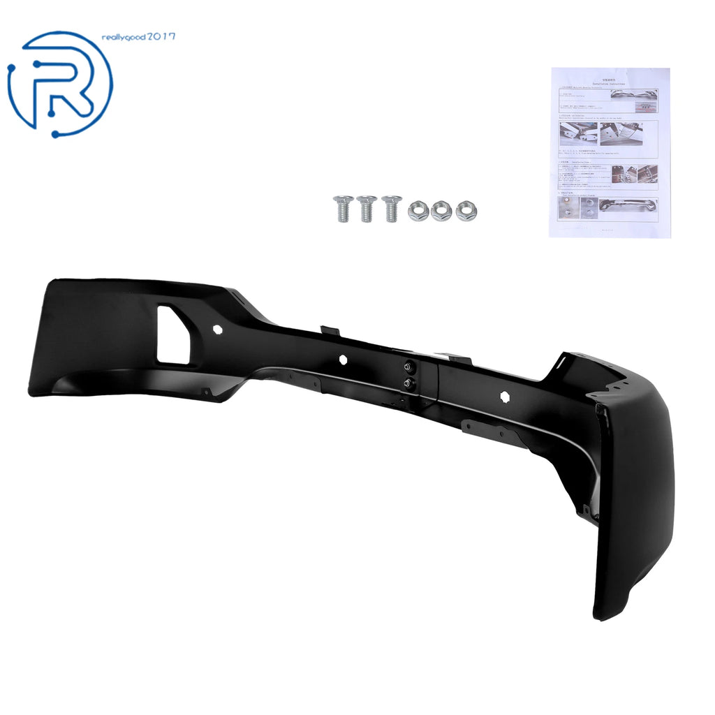 Front Bumper Face Bar Steel Black for Chevrolet Silverado 1500 (2016-2018)