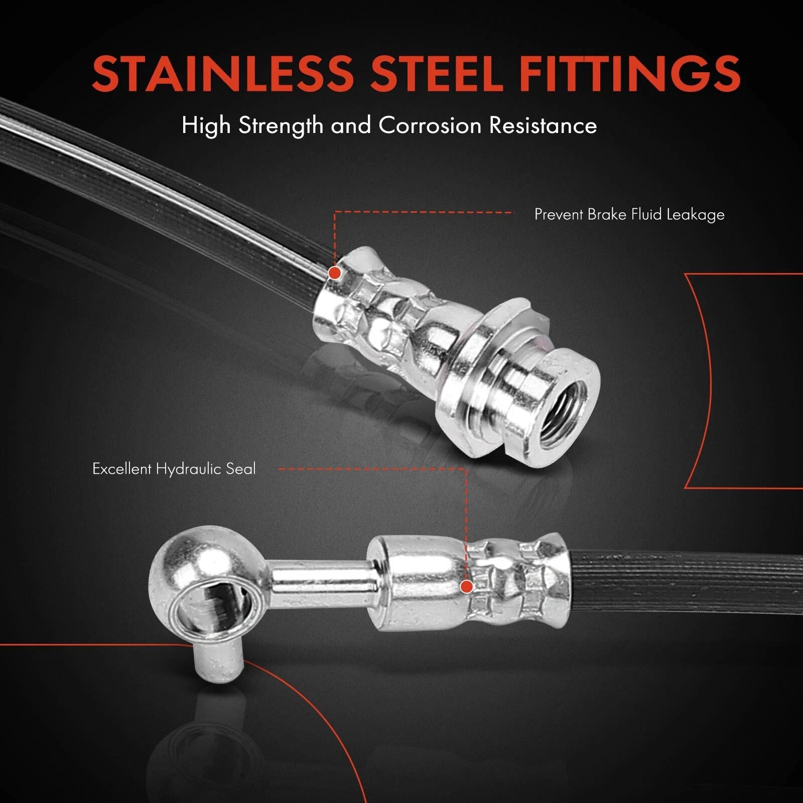 Front Driver Brake Hydraulic Hose for Nissan Rogue (2021–2023)