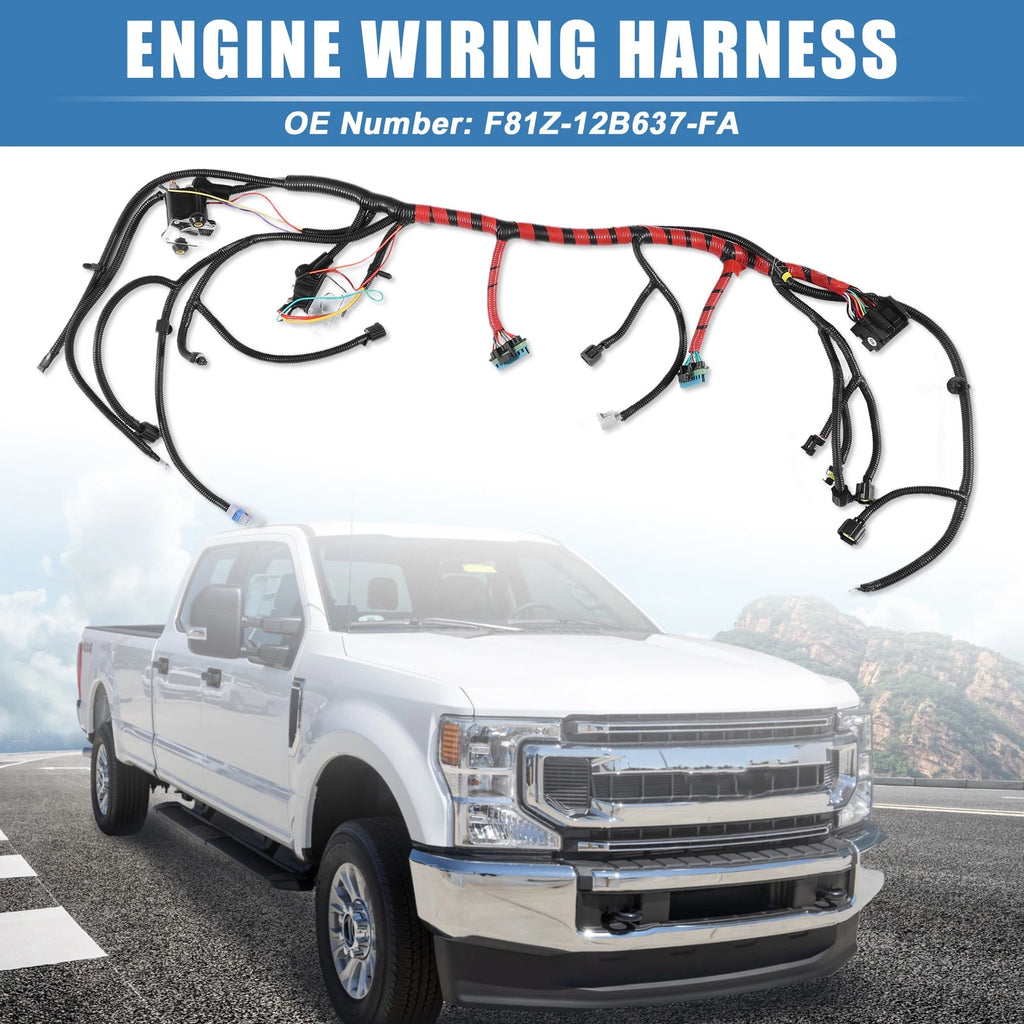 Set of 1 Engine Wiring Harness for Ford F250 F350 (1999–2007) Replaces NO.F81Z12B637FA