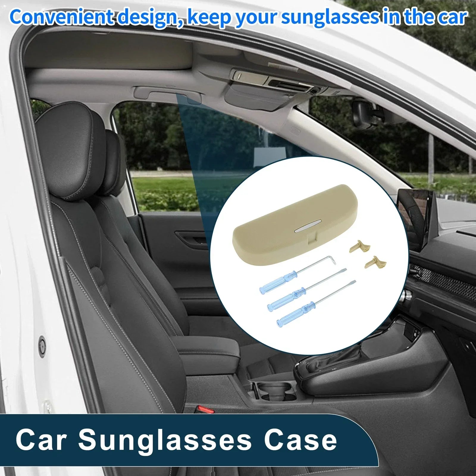 Sunglasses Case for BMW X1 F48 Beige (2016-2024)