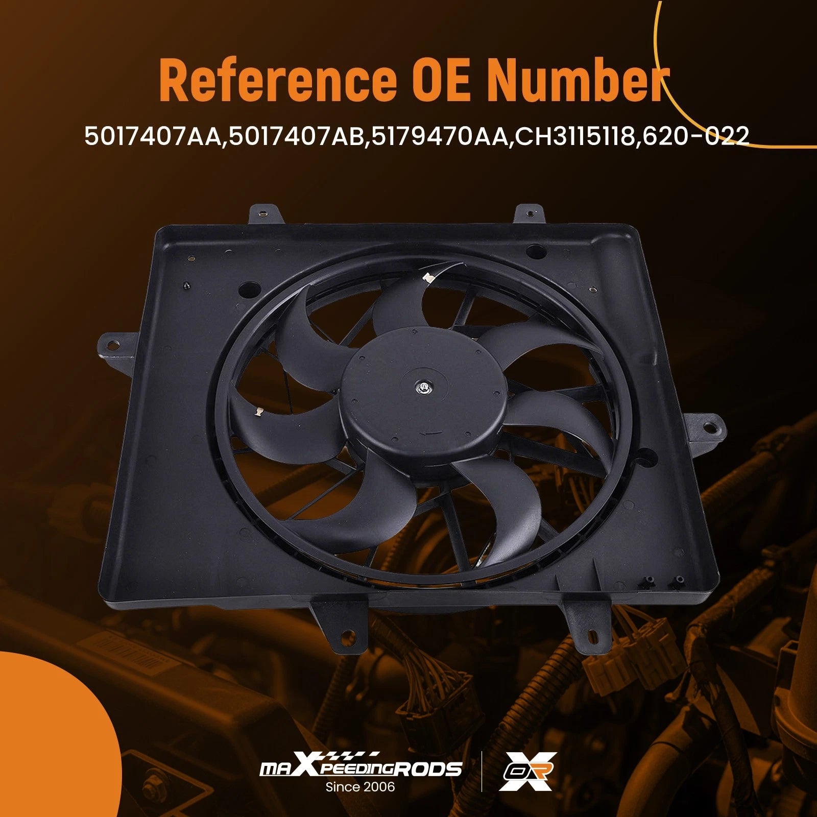 Radiator Cooling Fan Assembly for Chrysler PT Cruiser (2001–2005)