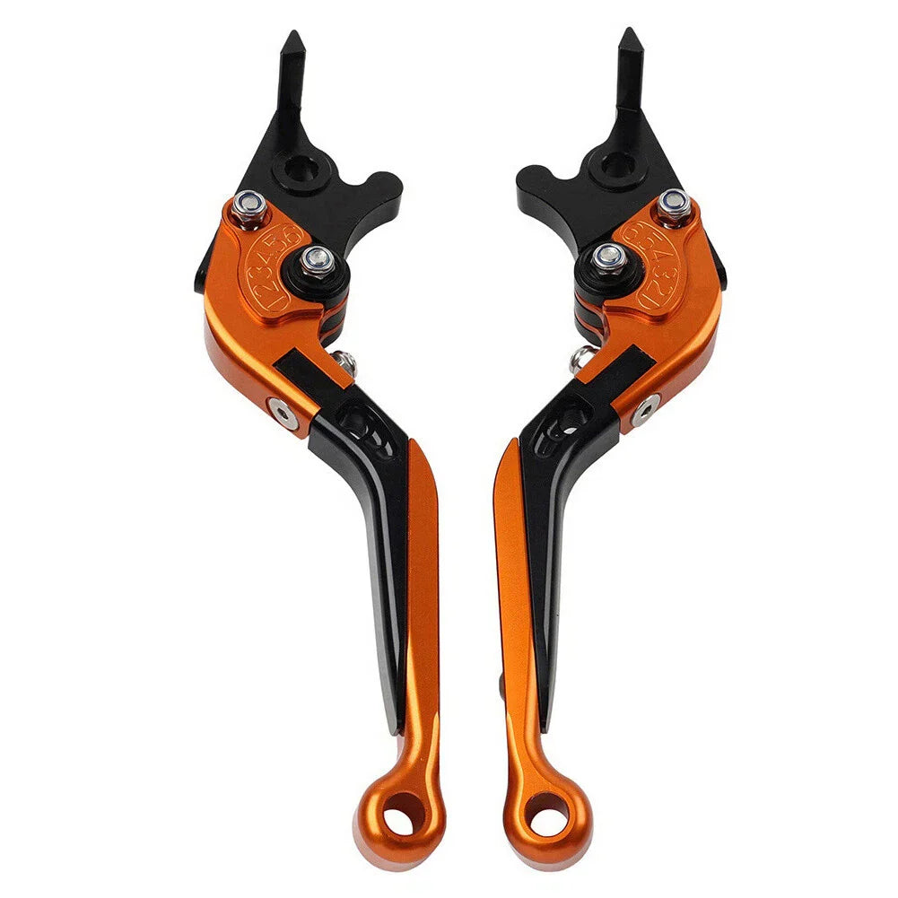 CNC Orange Extendable Brake Clutch Levers for Yamaha FJR 1300, XJR1300 (2004-2020)