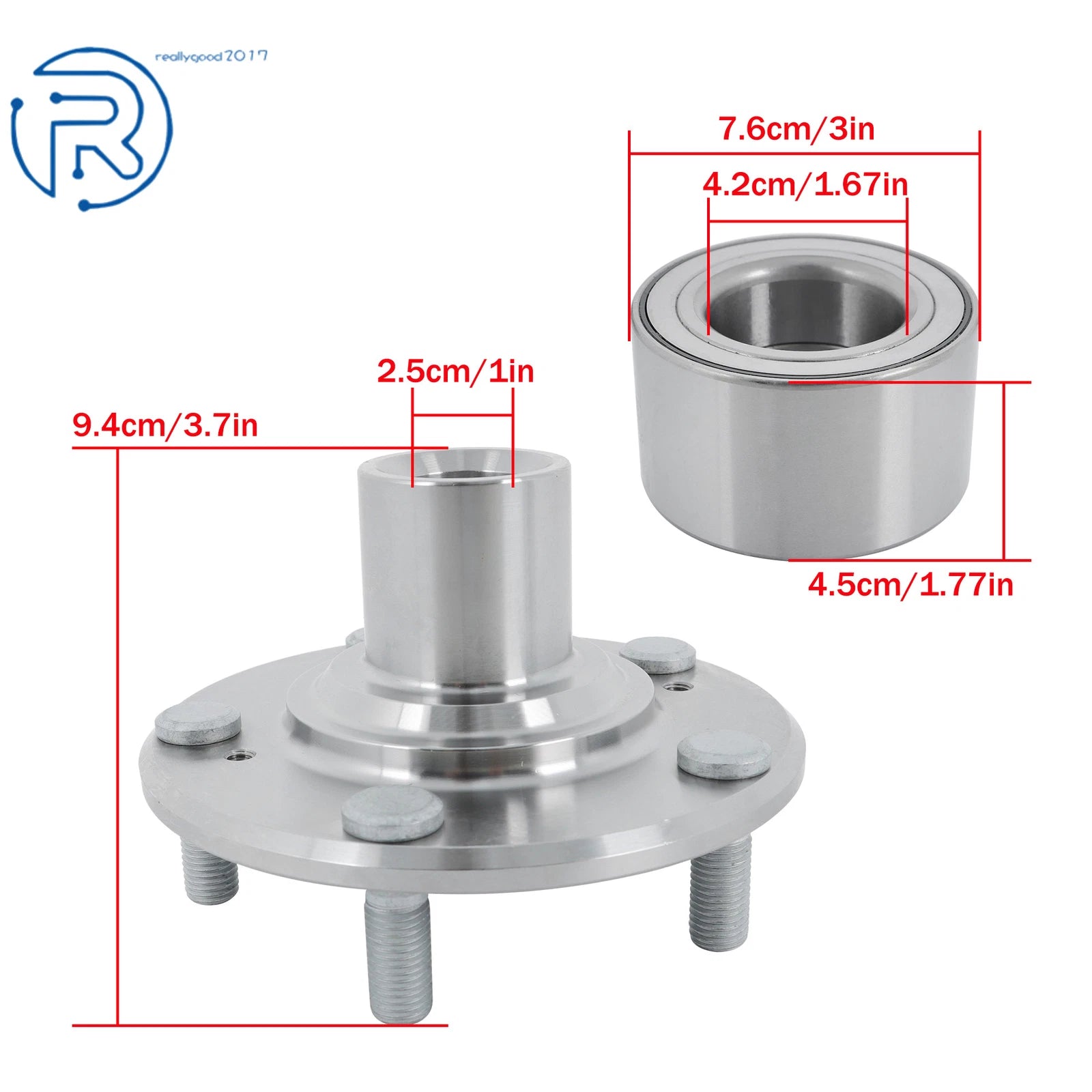 2X Front Wheel Hub & Bearing for Honda Civic (2006-2011)