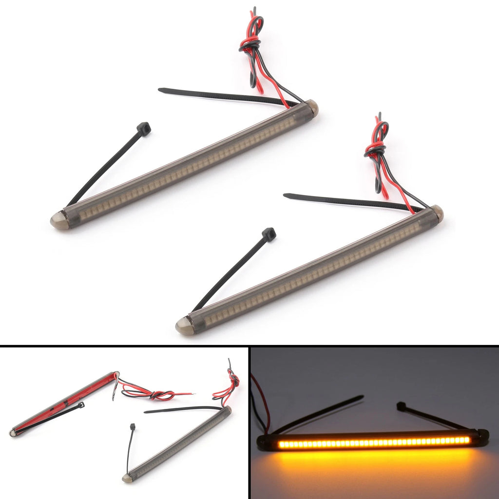 LED Turn Signal Strip Light Kit for Harley, Victory, Honda (43mm-46mm)