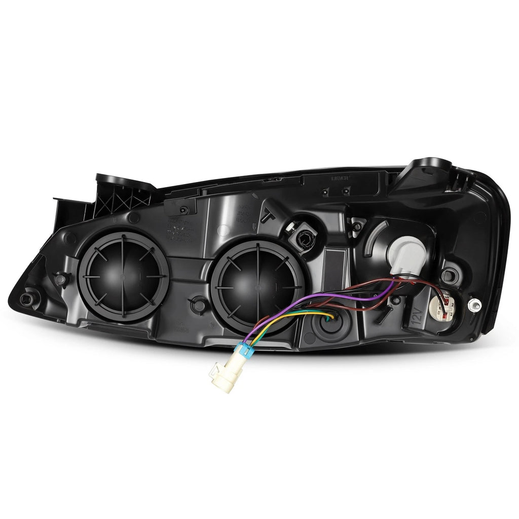 2X Headlight Assembly for Pontiac G6 (2005–2010) - Black Amber