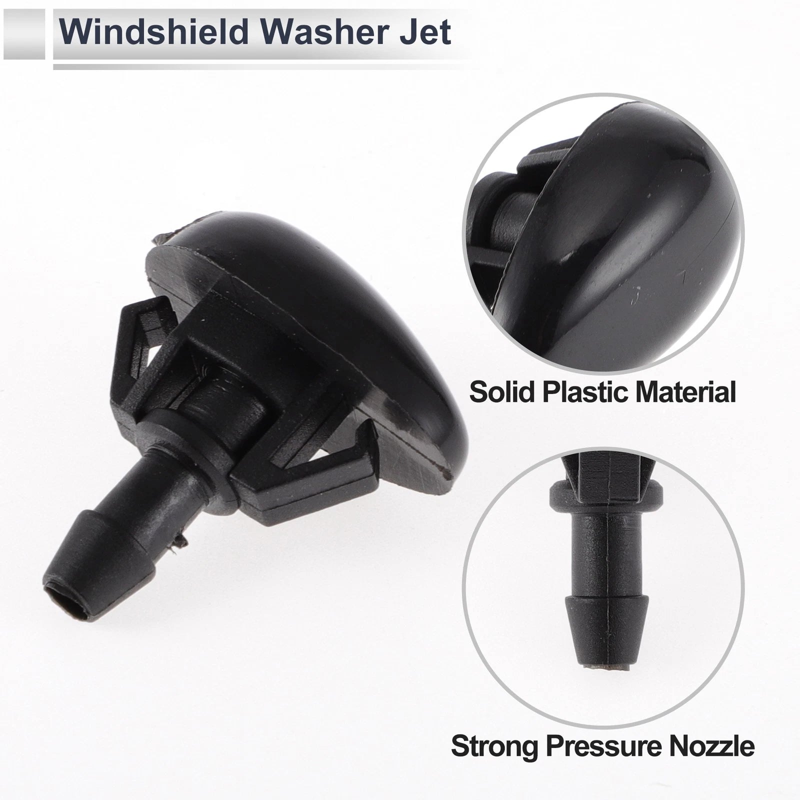 Washer Nozzle Set of 6 w/ Hose Connector for Nissan (No. 289313S500)