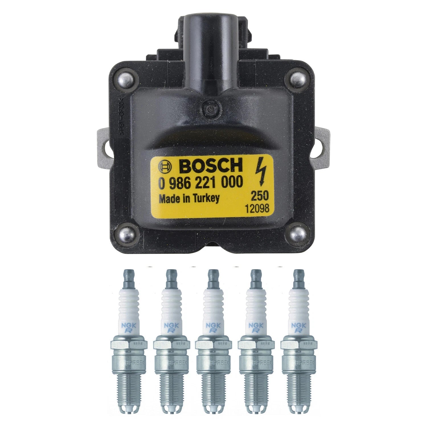 Ignition Coil & Spark Plug Kit for EuroVan (1980–1990) - Bosch, NGK