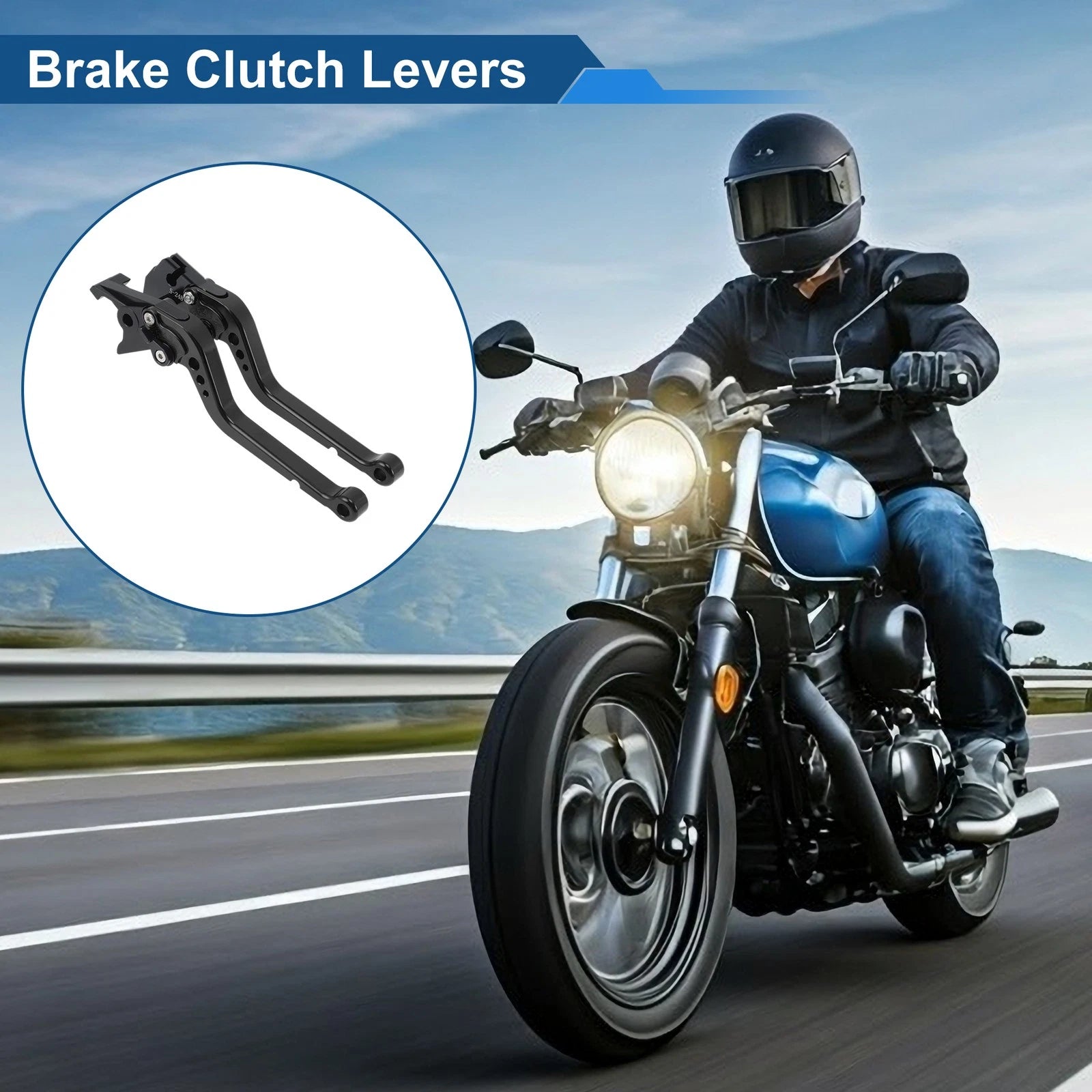 Short Brake Clutch Levers for Suzuki GSXR600 (1997–2003) Black 1 Pair