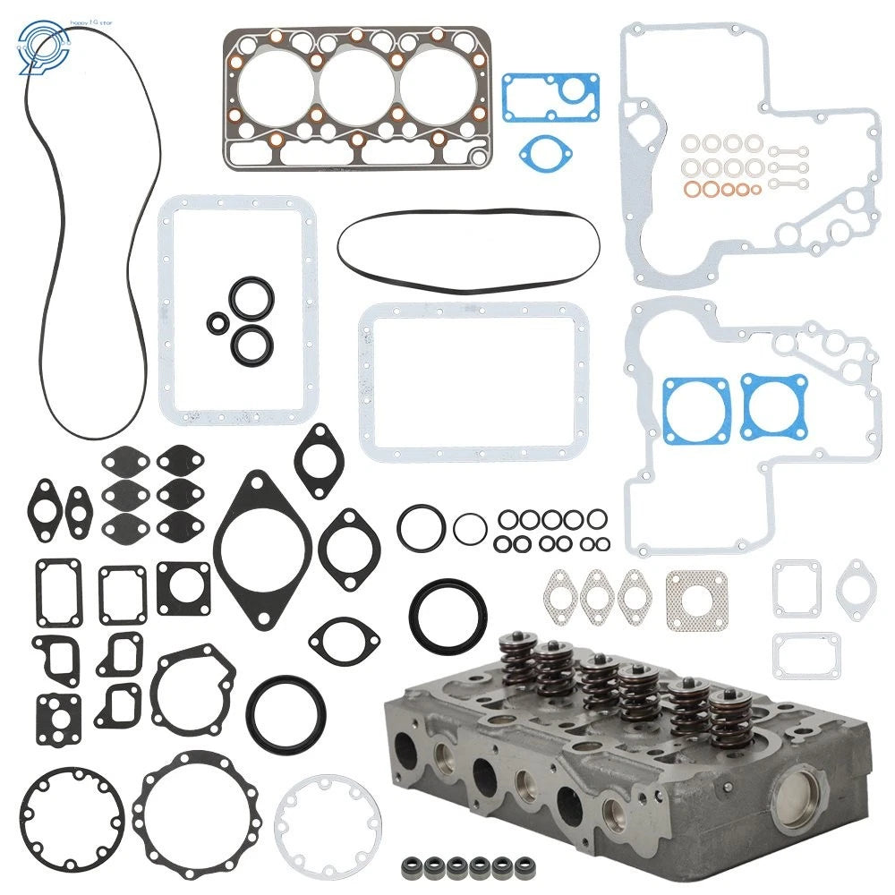 Complete Cylinder Head with Valves & Gasket Kit for Kubota D950 D850