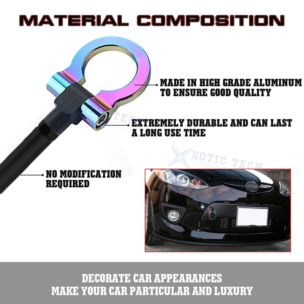 Track Racing Style Anodized Aluminum Tow Hook Set for Cadillac XLR (2006-2009)