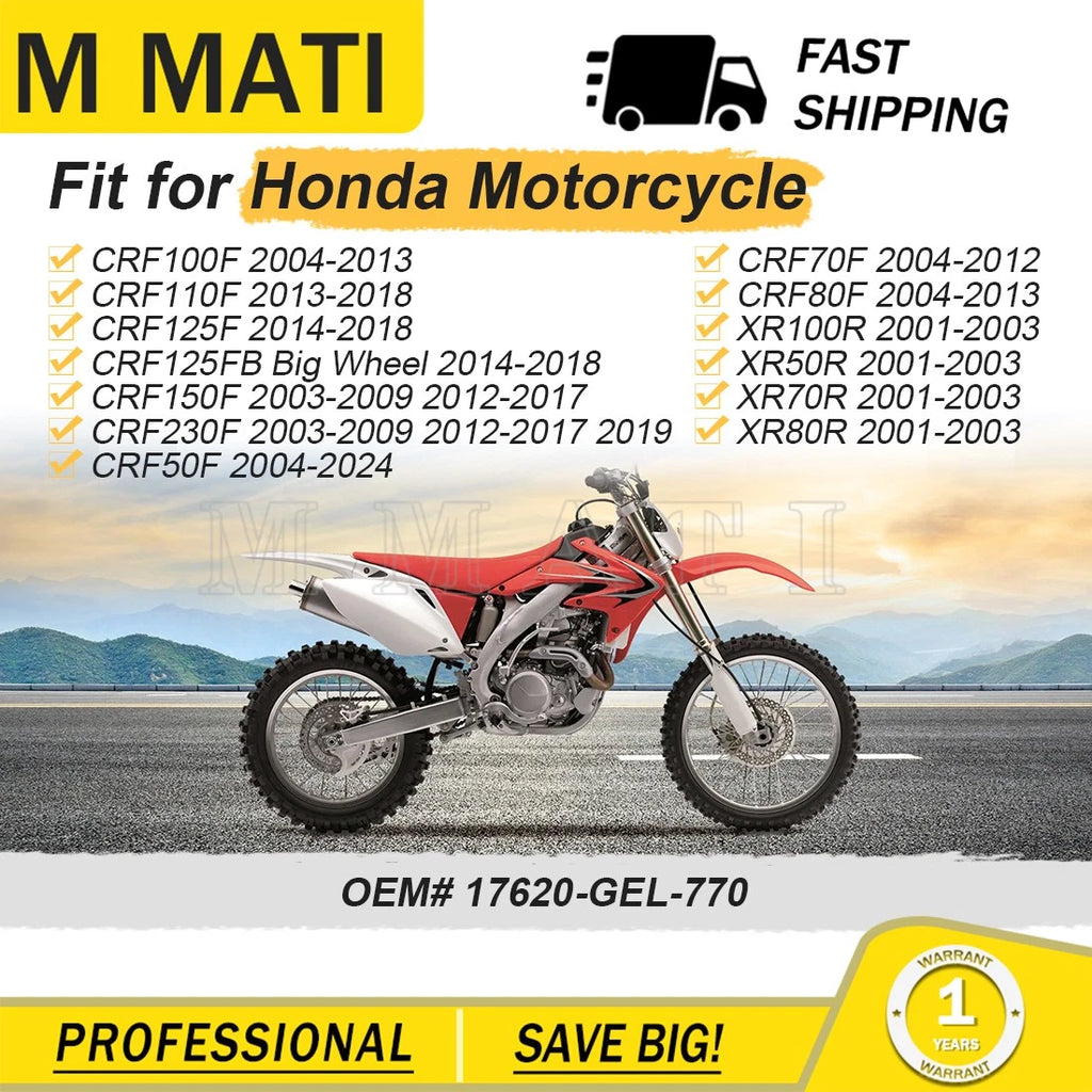 Fuel Gas Cap for Honda Motorcycle CRF100F CRF110F CRF125F CRF150 CRF230 CRF50 (2004–2023)