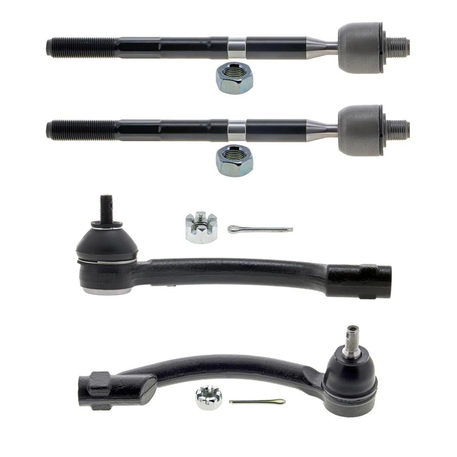Set of 2 Mevotech Supreme Inner Outer Steering Tie Rod Ends for Kia Forte5 (2014–2018)