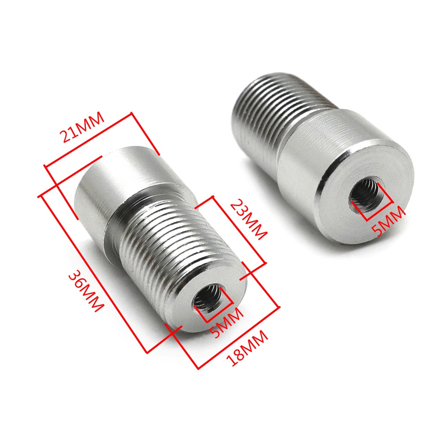 Lever Guard Bar End Mirror Adapter Halo M5 Female to 18MM Clockwise Male