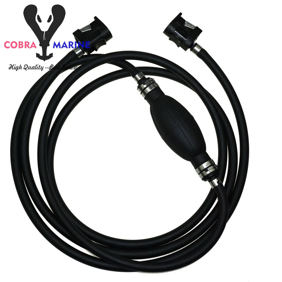 Set of 4 Fuel Line Hose Bulb Connector Kit for Yamaha Outboard (24-200 HP)