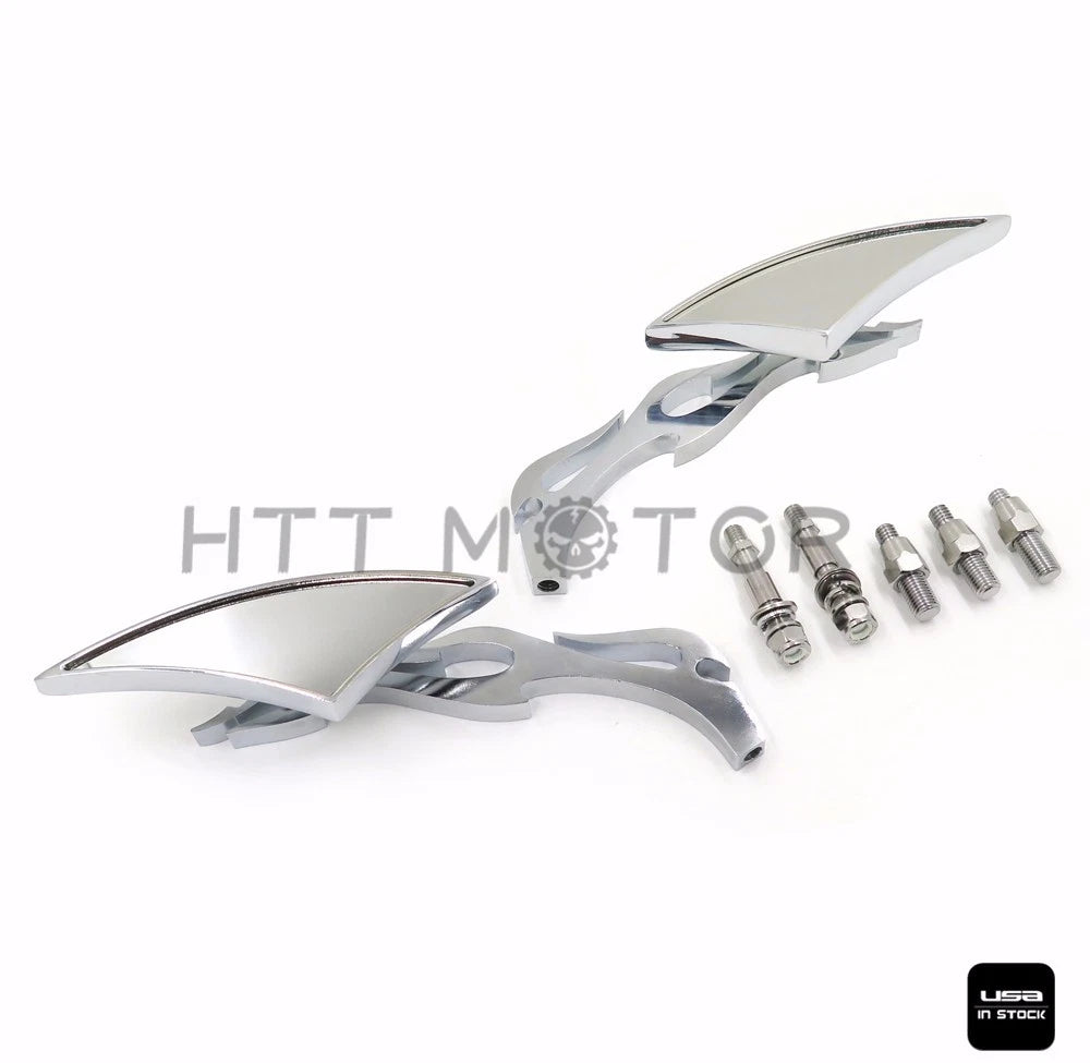CNC Blade Mirrors for Harley Motorcycle (Universal 10mm 8mm)