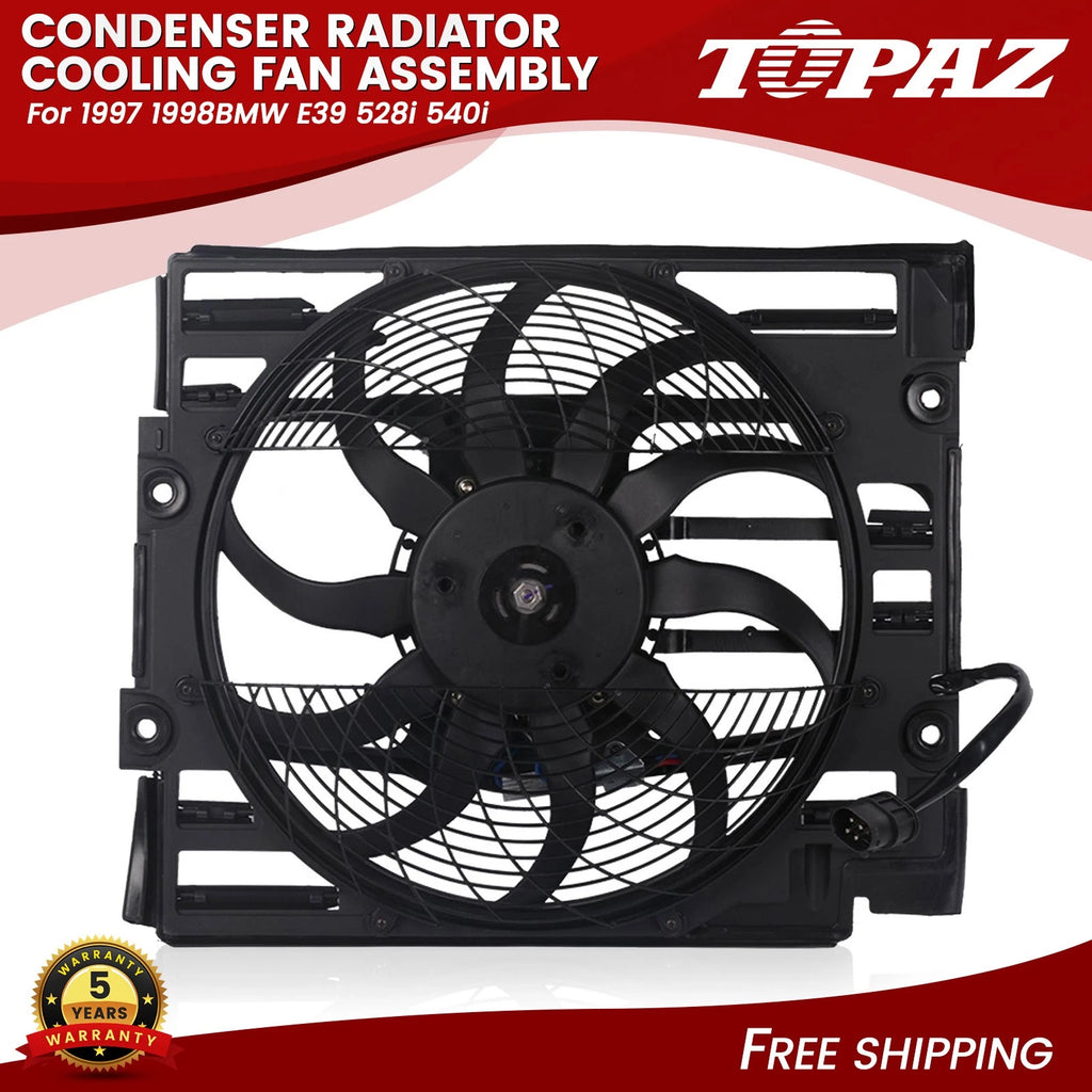 A/C Condenser Fan Assembly for BMW E39 528i 540i (1997–1998)