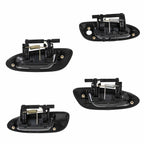 Set of 4 Door Handles for Nissan Altima (2002–2006) Smooth Black Exterior