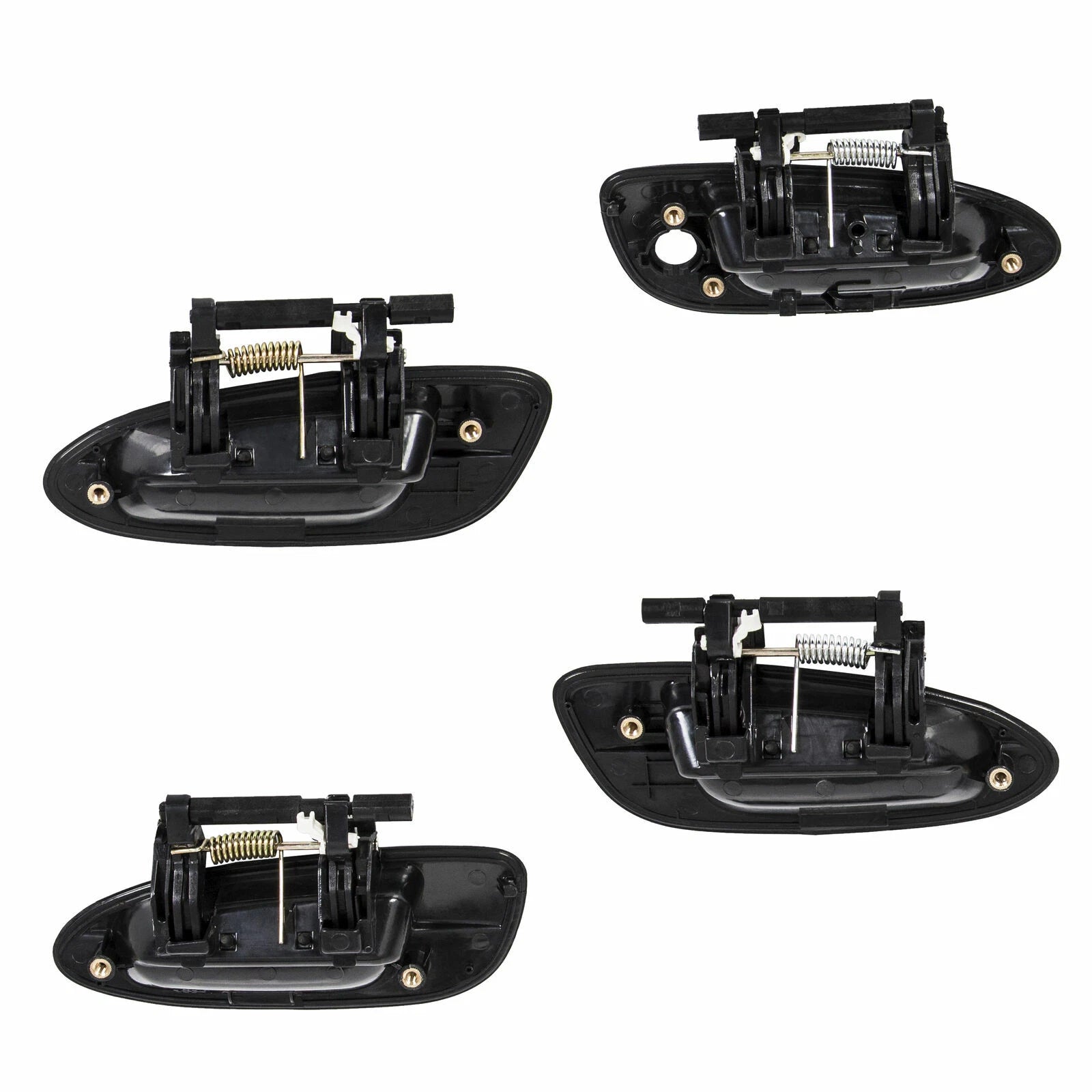 Set of 4 Door Handles for Nissan Altima (2002–2006) Smooth Black Exterior