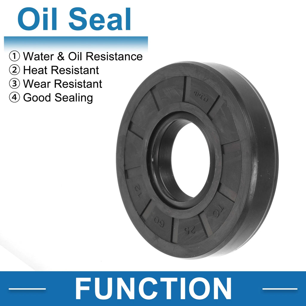 Set of 5 Oil Seal Rotary Shaft Seal for Various Models (25x60x12mm)