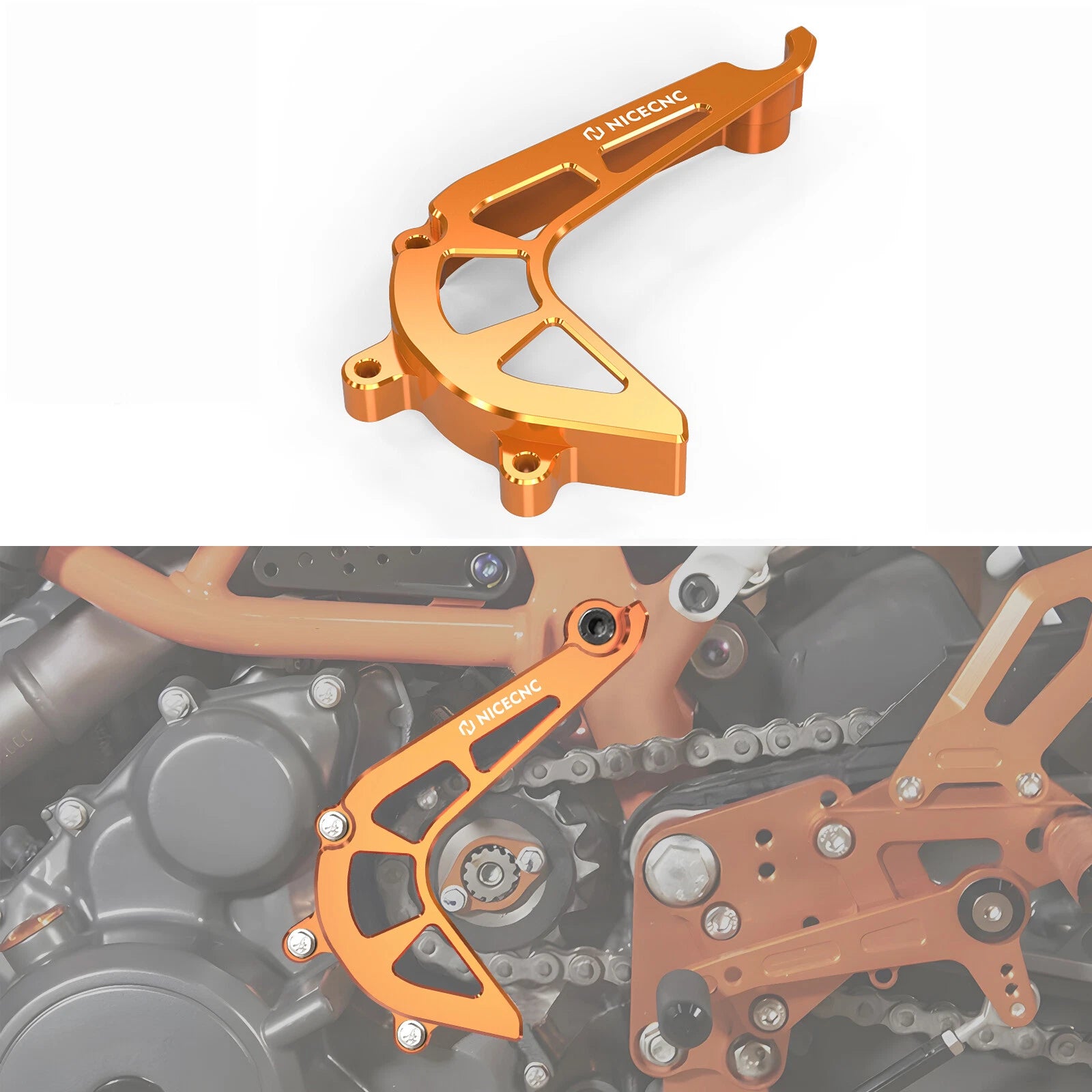 Anodized Chain Guide Sprocket Guard Cover for KTM 390 Duke (2017–2023) 390 ADV (2020–2024)