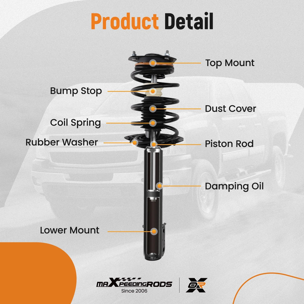 Front Strut with Spring Assembly for Chevy Impala Monte Carlo (2000-2013)