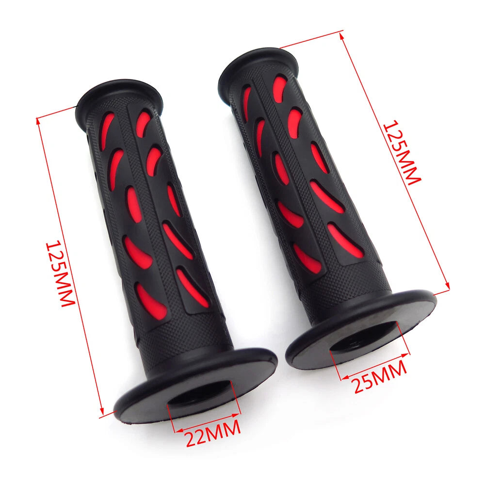 22mm 25mm Bean Engraved Red Gel Hand Grips for Honda CBR 600