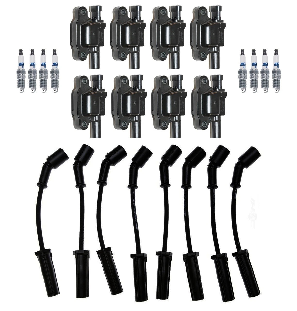 Set of 8 Ignition Wires & 8 Spark Plugs for Chevy Silverado 1500 (2007–2013)
