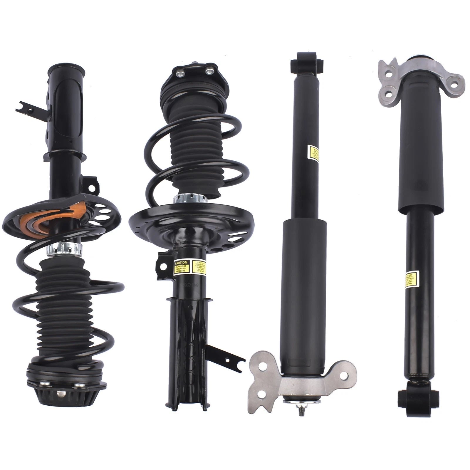 Set of 4 Front Strut Coil Springs + Rear Shock Absorbers for Chevy Malibu (2016–2023)