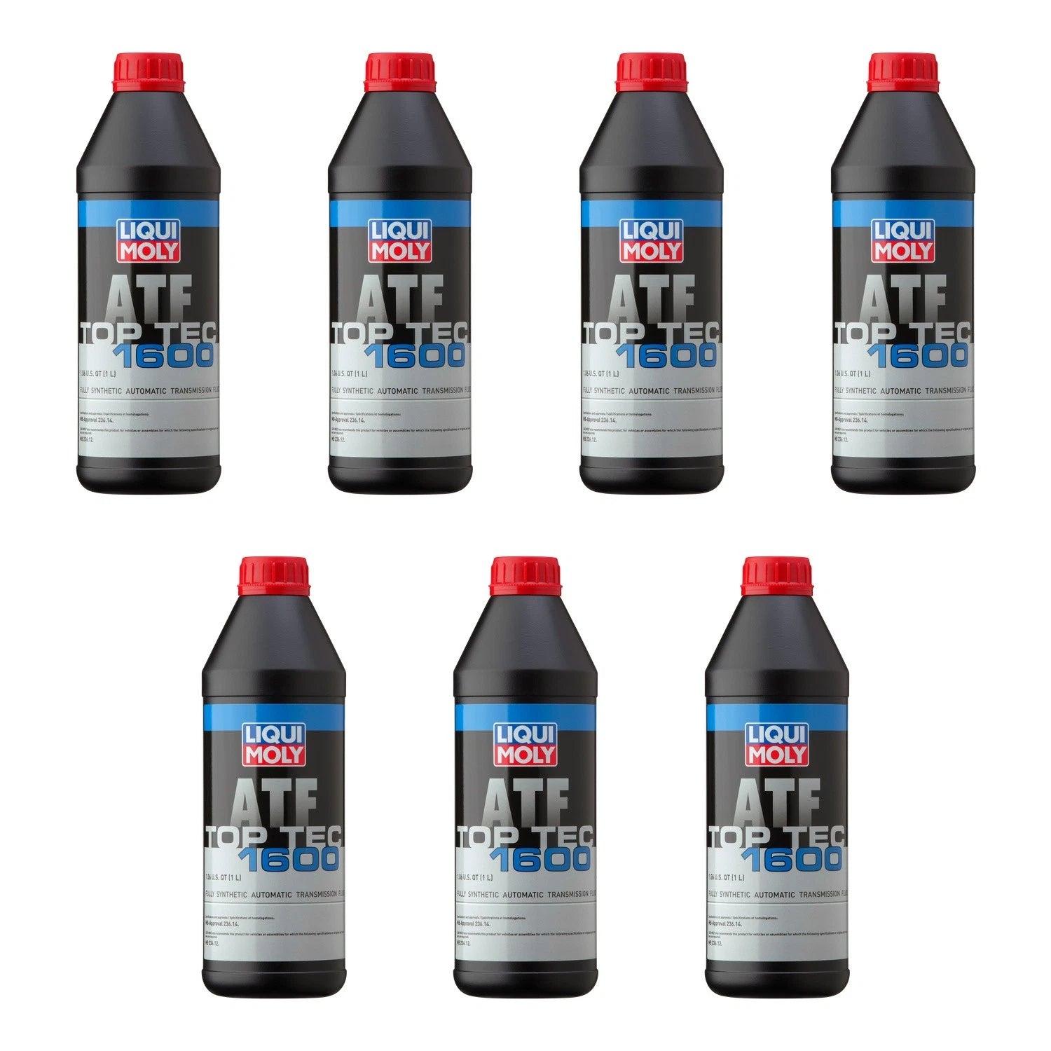Set of 7 Liqui Moly Top Tec ATF 1600 Automatic Transmission Fluid (7L)