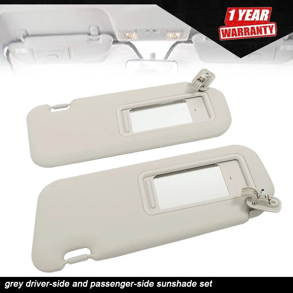 Set of 2 Sun Visors for Mazda 3 (2010–2013) Grey