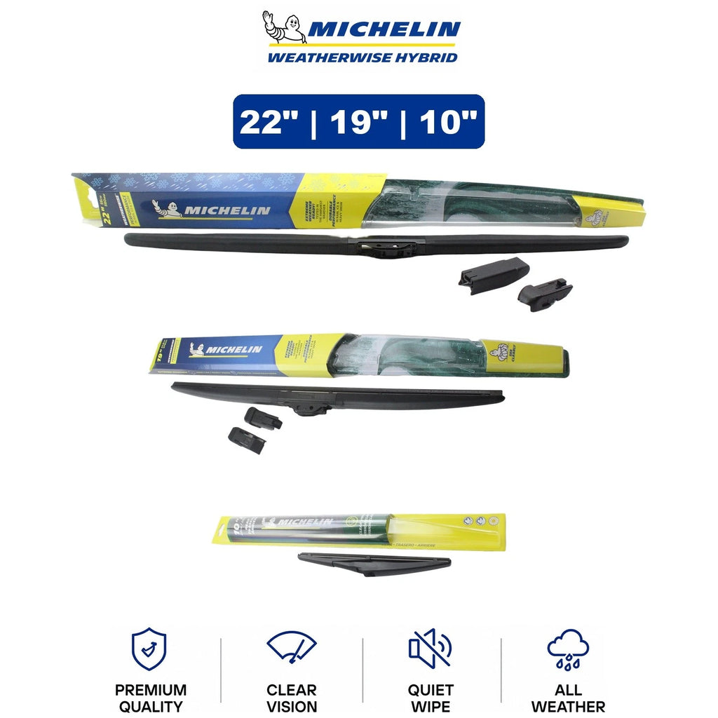 Set of 3 Wiper Blades for Mazda CX-3 (2016–2021) 22"/19"/10"
