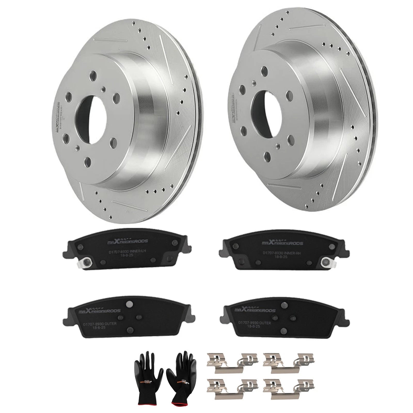 Rear Brake Rotors and Pads Kit for Chevrolet Silverado 1500 (2014–2019)