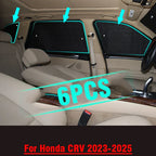 6 x Side Window Camp Black Silver Sunshade for Honda CR-V (2023–2025)