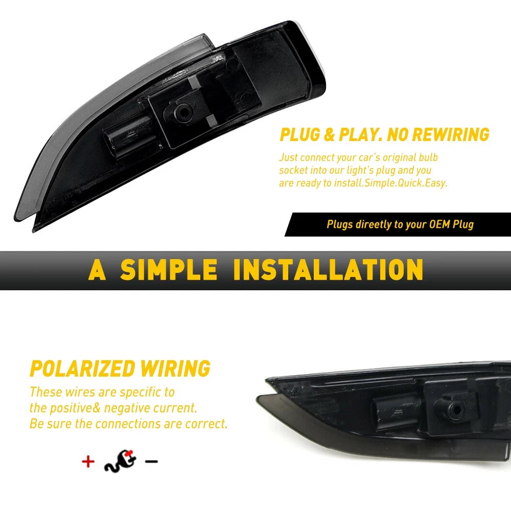 LED Smoked Mirror Side Turn Signal Light for Toyota Altis/Corolla E170 (2014–2017)