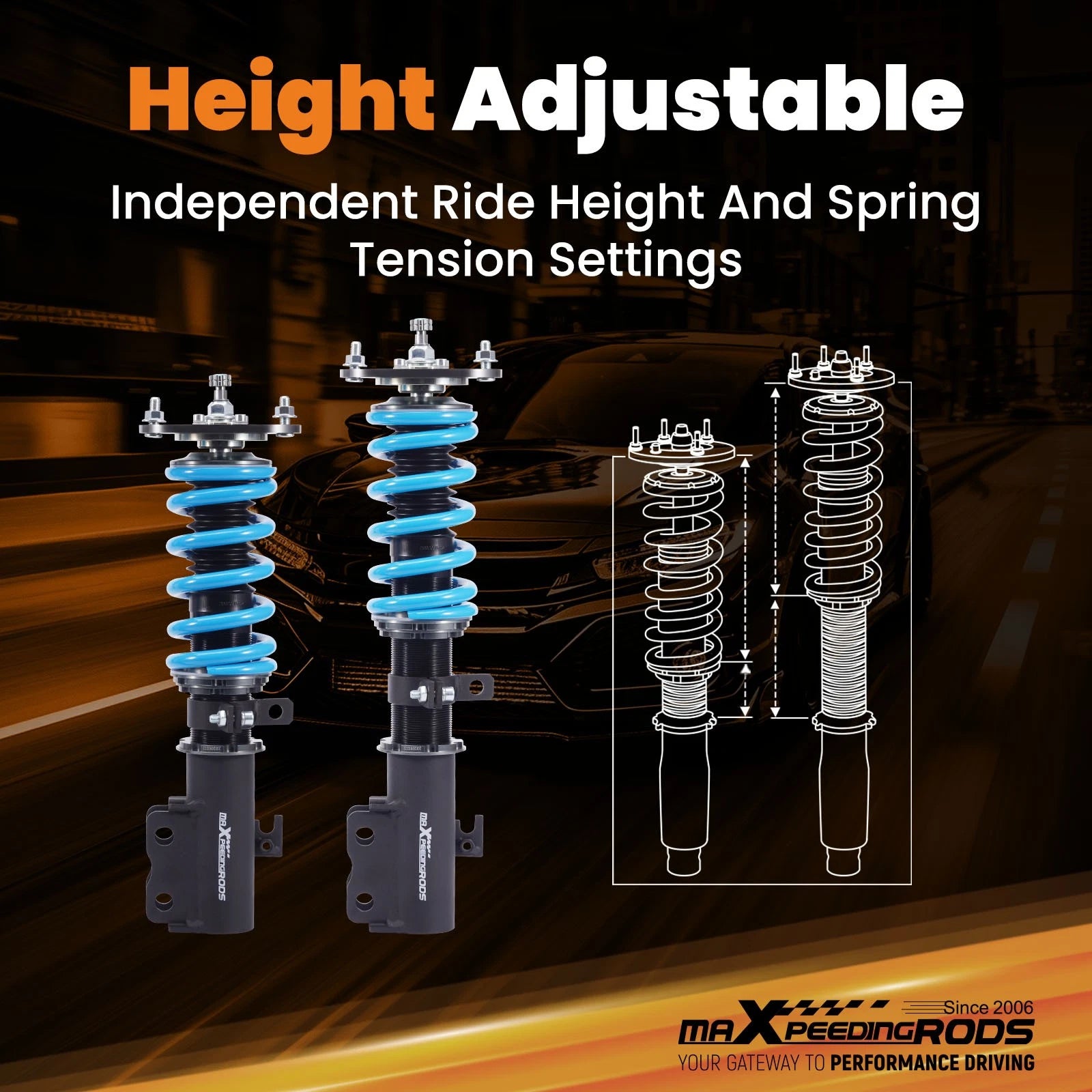 Coilover Suspension Kit for Toyota Corolla (2003-2008)