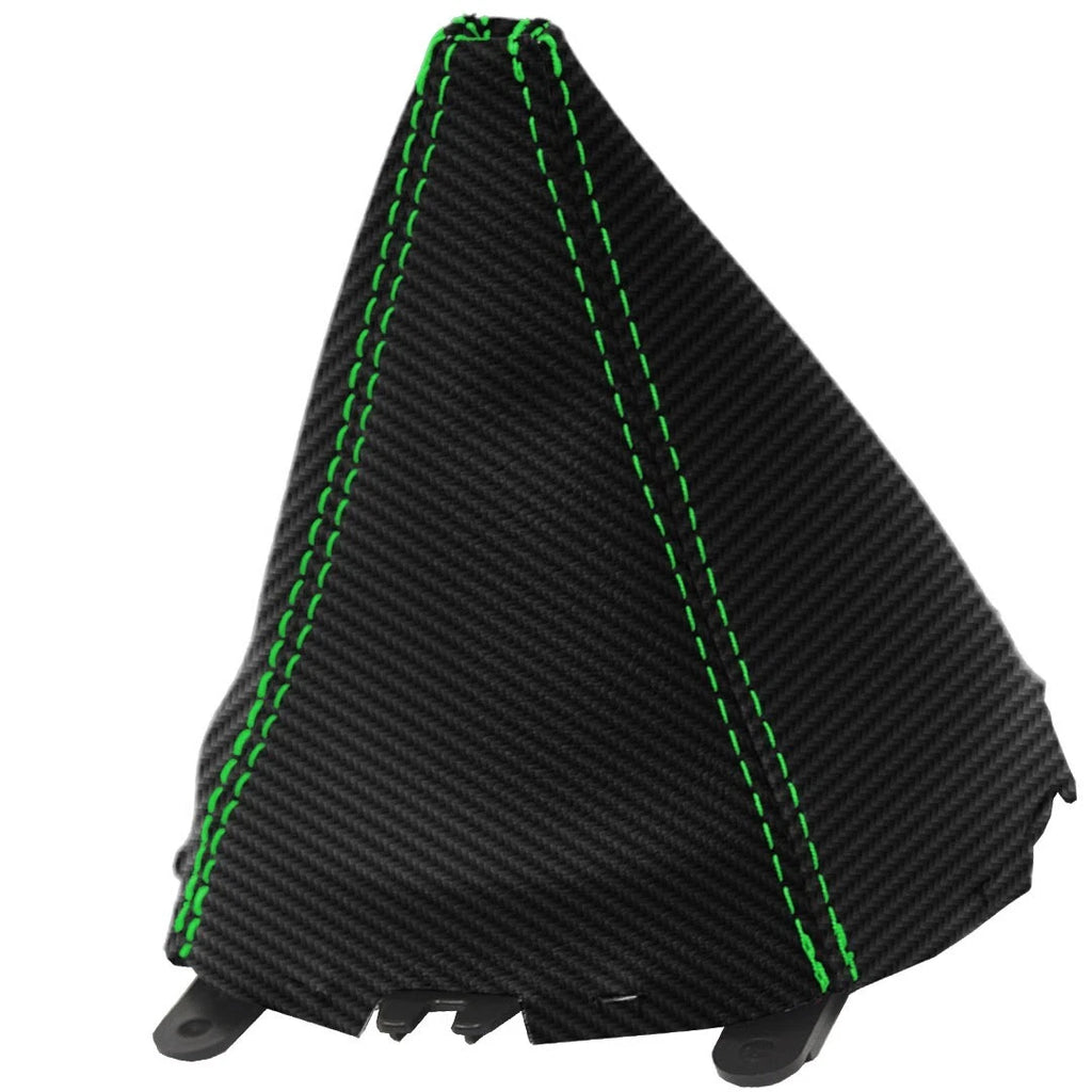 Manual Shift Boot Cover for Mazda RX8 (2004–2011) - PVC Carbon, Green Stitch